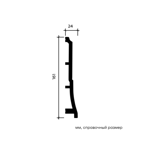 Плинтус под покраску Европласт 6.53.105 160x24x2000мм
