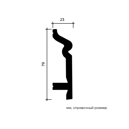 Плинтус под покраску Европласт 6.53.107 80x22x2000мм