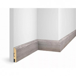 Плинтус МДФ Cosca decor WP07 Дуб Старинный серый экошпон 80x16x2400мм
