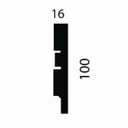 Плинтус МДФ под покраску Cosca decor AP75 100x16x2400мм