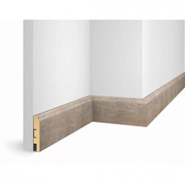Плинтус МДФ Cosca decor WP07 Дуб Серо-коричневый экошпон 80x16x2400мм