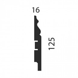 Плинтус МДФ под покраску Cosca decor AP20 125x16x2400мм