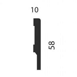 Плинтус МДФ под покраску Cosca decor AP71 58x10x2400мм