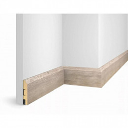 Плинтус МДФ Cosca decor WP07 Дуб Антик белый экошпон 80x16x2400мм