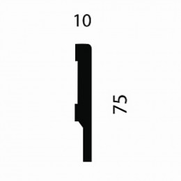 Плинтус МДФ под покраску Cosca decor AP72 75x10x2400мм