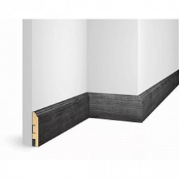 Плинтус МДФ Cosca decor WP07 Дуб Графит экошпон 80x16x2400мм