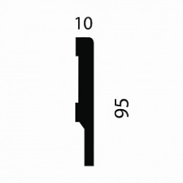 Плинтус МДФ под покраску Cosca decor AP73 95x10x2400мм