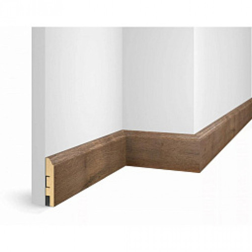 Плинтус МДФ Cosca decor WP07 Дуб Муссон экошпон 80x16x2400мм