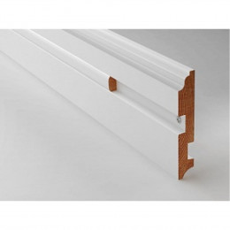 Плинтус белый №11 Береза 120x20x2100мм