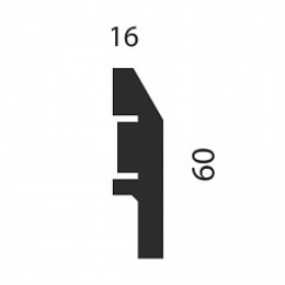 Плинтус МДФ под покраску Cosca decor AP04 60x16x2400мм