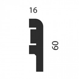 Плинтус МДФ под покраску Cosca decor AP02 60x16x2400мм