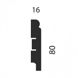 Плинтус МДФ под покраску Cosca decor AP09 80x16x2400мм